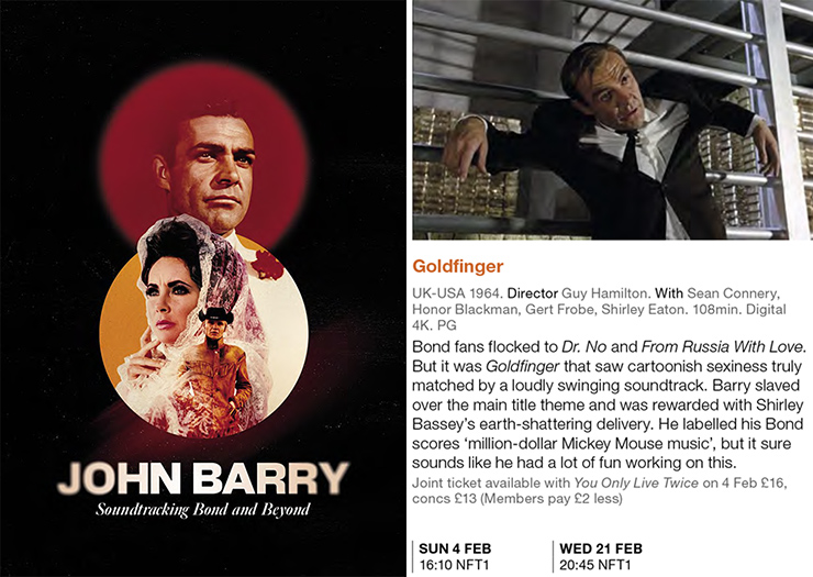 ‘Spies, Swingers and Shadows: The Films and Scores of John Barry’