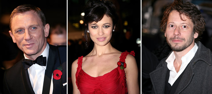 Daniel Craig, Olga Kurylenko and Mathieu Amalric Quantum of Solace premiere