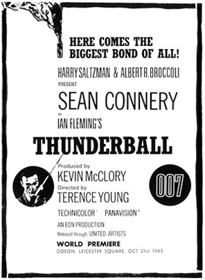 Thunderball premiere announcement