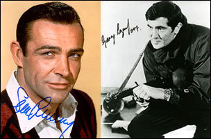 Exclusive Autographed Items -James Bond 007 Sean Connery - George Lazenby