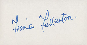 Fiona Fullerton autograph