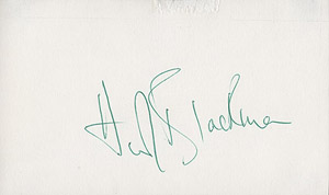 Honor Blackman autograph