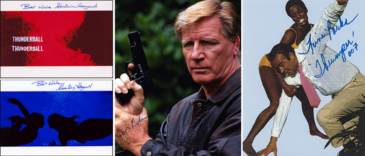 EXCLUSIVE JAMES BOND AUTOGRAPHS - Christina Hayward/Joe Robinson/Trina Parks