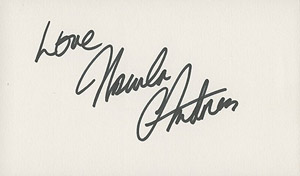 Ursula Andress autograph