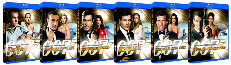 James Bond Blu-ray packshots