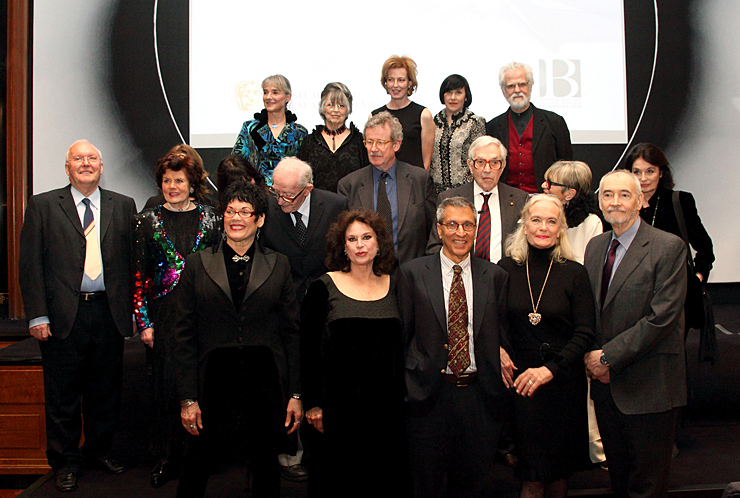 A gathering of Bond alumni at the BAFTA 90th birthday tribute to Sir Ken Adam