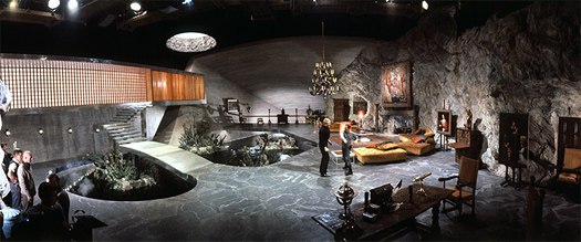 Blofeld's apartment set at Pinewood Studios - You Only Live Twice (1967)