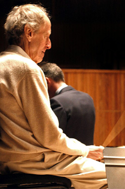 John Barry gets ready to conduct