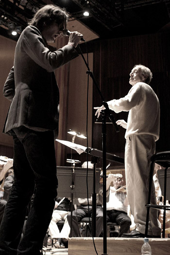 John Barry & Jarvis Cocker rehearse 'We Have All the Time in the World'