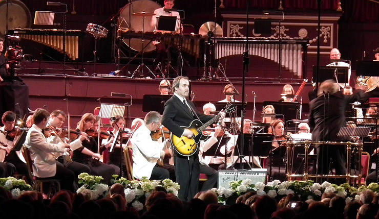 Five-time Bond composer David Arnold joined the Royal Philharmonic Orchestra for an energetic performance of ‘The James Bond Theme’.