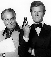 7 time James Bond actor Roger Moore with Albert R. Cubby Broccoli