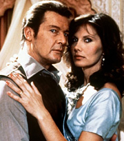 Roger Moore and Maud Adams in Octopussy (1983)