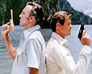 Christopher Lee and Roger Moore in The Man With The Golden Gun (1974)