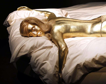 The iconic 'golden girl' from the 1964 James Bond classic Goldfinger (1964)