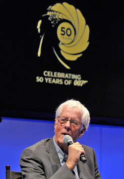 Bond director Michael Apted at the launch of the 50th anniversary Blu-ray collection