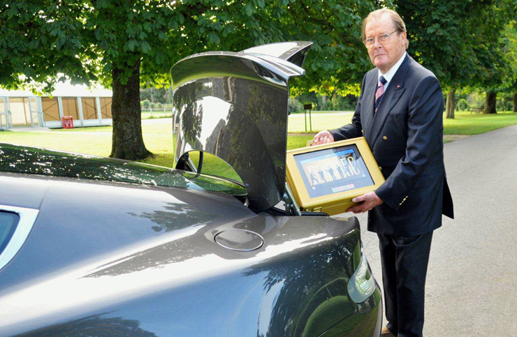 James Bond actor Roger Moore at the launch of the Bond 50 Blu-ray collection