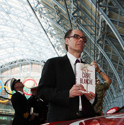 Jeffery Deaver with the special red Bentley Continental GT which features in the novel