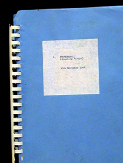 Kevin McClory's Thunderball shooting script