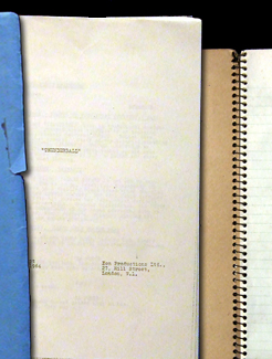 Kevin McClory's Thunderball shooting script