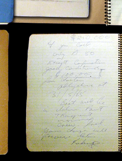 Kevin McClory's notebooks from Thunderball