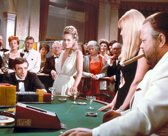 Peter Sellers, Ursula Andress and Orson Welles in Casino Royale (1967)