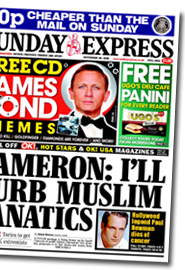 Sunday Express cover 28th Sept 2008