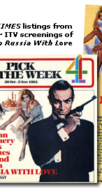 From Russia With Love TV TIMES listing