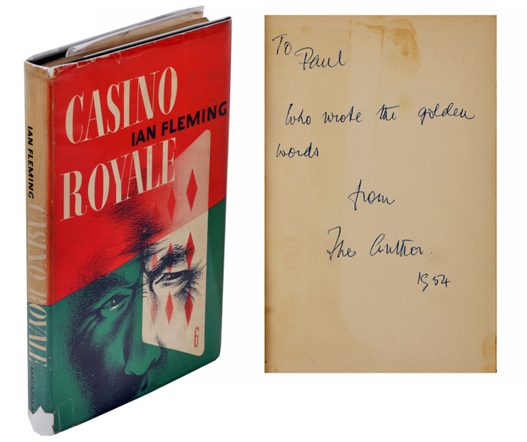CASINO ROYALE Macmillan US first edition inscribed to Paul Gallico by Ian Fleming