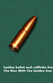 Golden bullet and cufflinks from The Man With The Golden Gun (19740