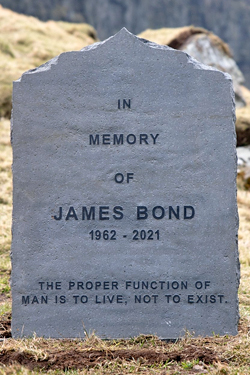 James Bond's gravestone erected on the Faroe Islands