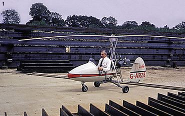 Ken Wallis's original demonstration flight for 'Cubby' Broccoli at Pinewood Studios in 1966 