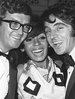 Leslie Bricusse (1931-2021) with Shirley Bassey and Anthony Newley (1931-1999)