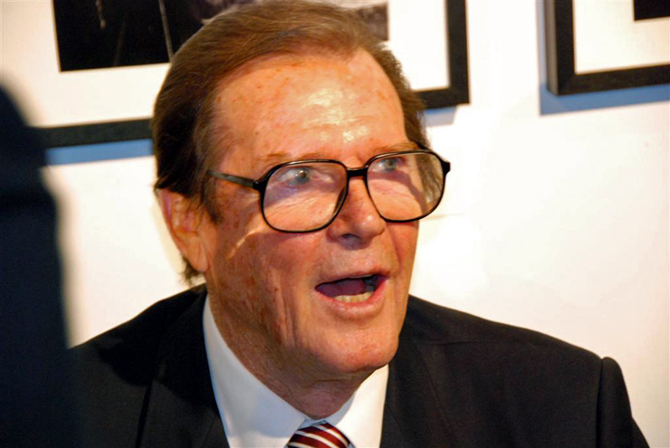 Sir Roger Moore at the National Theatre