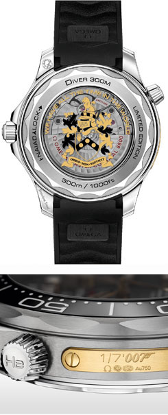 OMEGA Seamaster Diver 300M Omega Co‑Axial Master Chronometer 42 mm "James Bond" Limited Edition back