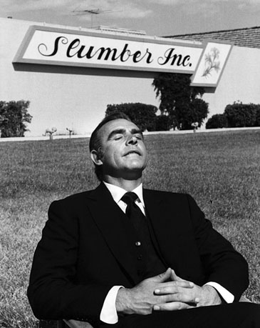 Sean Connery relaxes on the set of Diamonds Are Forever (1971) Photograph by Terry O'Neill
