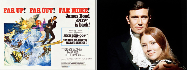 On Her Majesty's Secret Service (1969) - George Lazenby & Diana Rigg