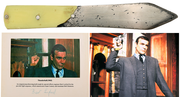 Lot #197 - Colonel Jacques Bouvar's (Bob Simmons) Throwing Knife Thunderball (1965)