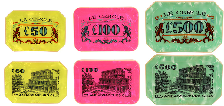 Lot #207, #208 & #209 Le Cercle Casino Plaques Dr. No (1962)
