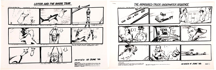 Lot #765 - Large Collection of Hand-Drawn and Printed Storyboards Licence To Kill (1989)