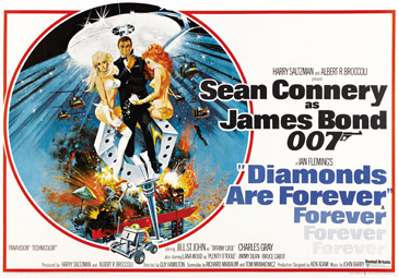 Diamonds Are Forever UK Quad poster