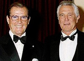 Sir Roger Moore and George Lazenby