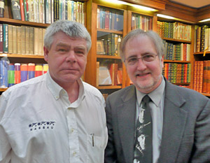 Duncan Carter with James Bond continuation author Raymond Benson