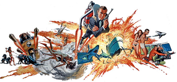 Thunderball unused concept artwork by Frank C. McCarthy