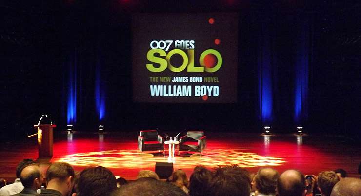 The launch of SOLO, th enew James Bond novel at the Queen Elizabeth Hall
