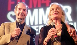 Guy Hamilton and Shirley Eaton at Somerset House