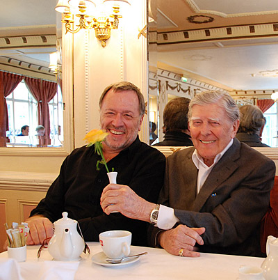 Syd Cain enjoys lunch with Graham Rye at Kettner’s in Soho in 2007.