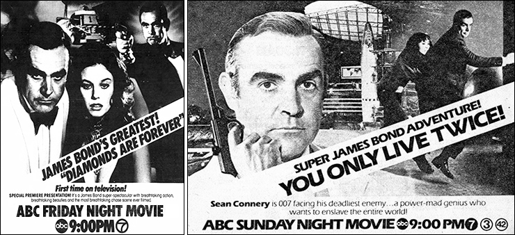ABC James Bond film screening advertisements