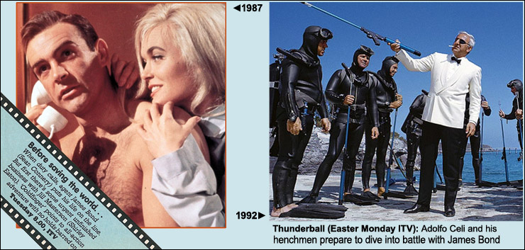 Goldfinger & Thunderball TV Times Listings