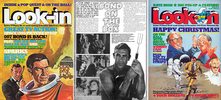 Look-In magazine James Bond covers 1970s