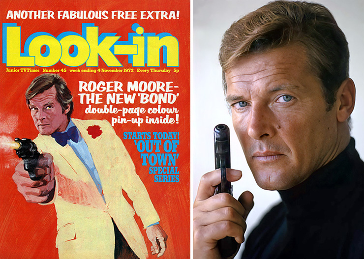 Look-In Magazine week ending 4 November 1972 | Roger Moore photographed by Terry O'Neill
